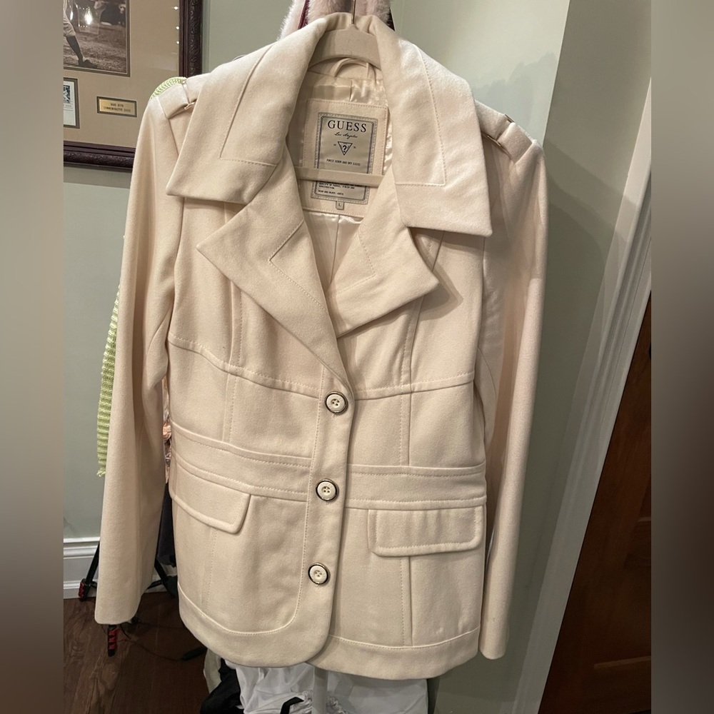 Guess Cream Pea Coat